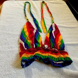 Womens Blouse Shirt Tank Top Size 2XL Sleeveless Stretch Comfort Striped